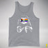 Pride Sloth LGBTQ Progress Pride Flag Sunglasses Premium Tank Top - Grey Heather
